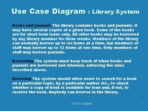 Use Case Diagram Library System Books and journals