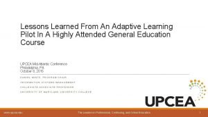 Lessons Learned From An Adaptive Learning Pilot In