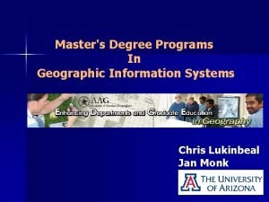 Uofa online masters in gis