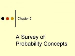 A survey of probability concepts