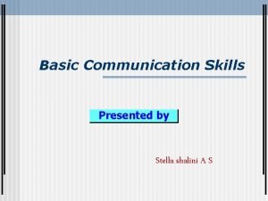 Communication skills definition Communication skills definition