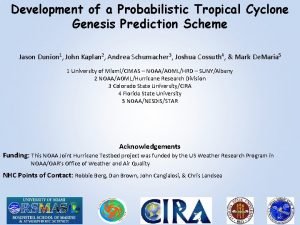 Development of a Probabilistic Tropical Cyclone Genesis Prediction