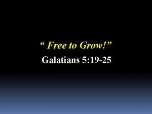 Galatians 5 19-25