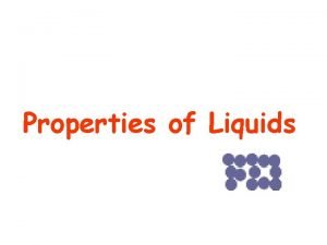 Properties of Liquids Hold your cursor over the