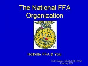 What ffa officer is stationed by the flag What ffa officer is stationed by the flag