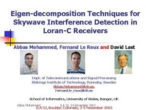 Eigendecomposition Techniques for Skywave Interference Detection in LoranC