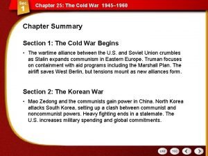 Chapter 25 The Cold War 1945 1960 Chapter