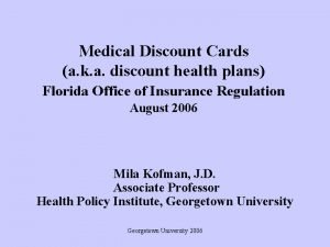 Medical Discount Cards a k a discount health