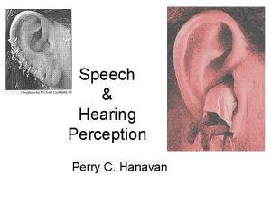 Speech Hearing Perception Perry C Hanavan Recommendation My