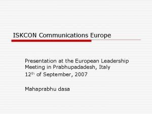 Iskcon europe Iskcon europe