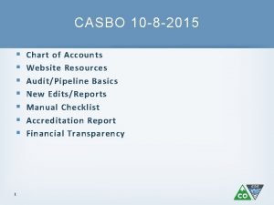 Cde chart of accounts