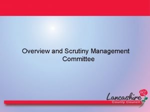 Overview and Scrutiny Management Committee Equal Pay Review