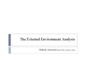 Components of internal environment