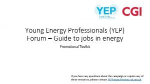 Young energy jobs