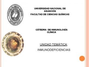 UNIVERSIDAD NACIONAL DE ASUNCIN FACULTAD DE CIENCIAS QUMICAS