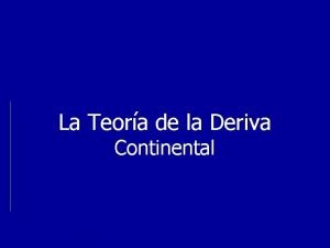 Teoria de la deriva continental
