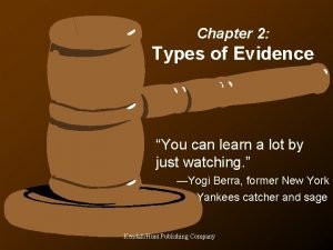 2.01 types of evidence