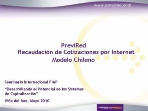 Previ Red Recaudacin de Cotizaciones por Internet Modelo