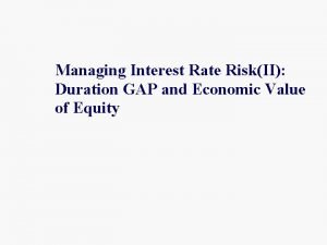 How to calculate duration gap How to calculate duration gap