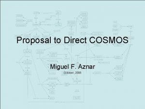 Proposal to Direct COSMOS Miguel F Aznar October