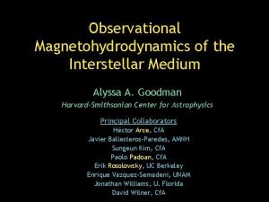 Observational Magnetohydrodynamics of the Interstellar Medium Alyssa A