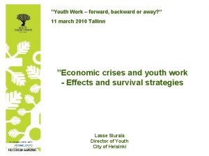 Youth Work forward backward or away 11 march