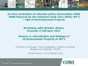 Ex Post evaluation of cohesion policy intervention 2000