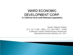 Ward economic development corporation