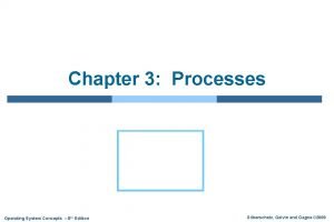 Chapter 3 Processes Operating System Concepts 8 th