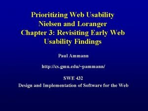 Prioritizing web usability