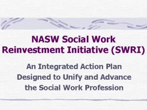 Social work reinvestment act