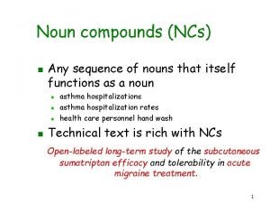 Sequence of nouns