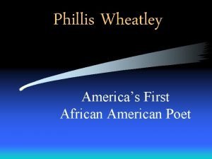 First african american poet