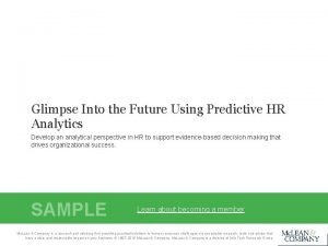 Glimpse Into the Future Using Predictive HR Analytics