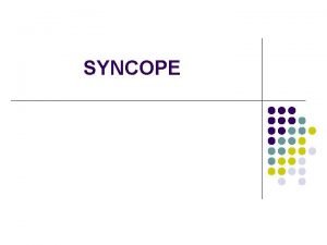 SYNCOPE Constantino G Perego F et al Short