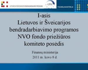 Iasis Lietuvos ir veicarijos bendradarbiavimo programos NVO fondo