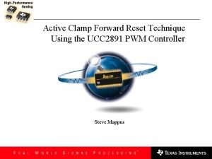 Active Clamp Forward Reset Technique Using the UCC