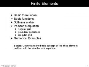 Finite element method