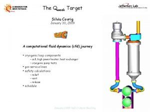 The Qweak Target Silviu Covrig January 30 2009