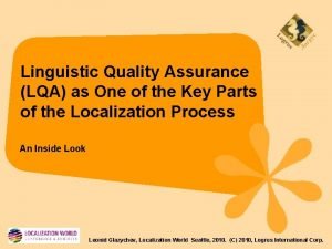 Localization quality assurance lqa services