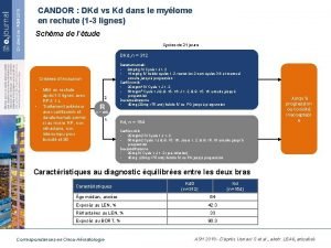 CANDOR DKd vs Kd dans le mylome en