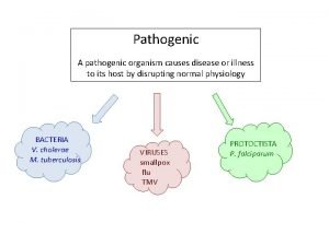Pathogenic A pathogenic organism causes disease or illness