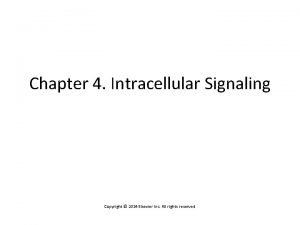 Chapter 4 Intracellular Signaling Copyright 2014 Elsevier Inc