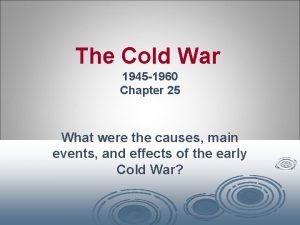 The Cold War 1945 1960 Chapter 25 What