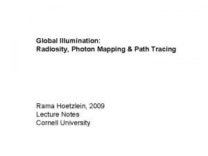 Global illumination radiosity