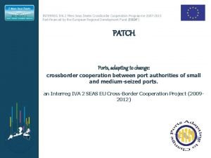 INTERREG IVA 2 Mers Seas Zeen Crossborder Cooperation