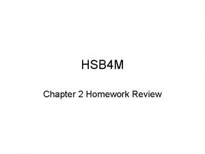 HSB 4 M Chapter 2 Homework Review Anthropological