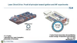 Laser Direct Drive Proofofprinciple toward ignition and NIF