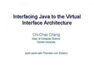 Virtual interface architecture