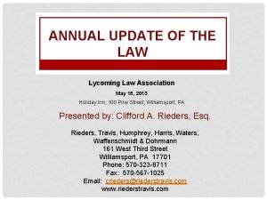 Lycoming law association